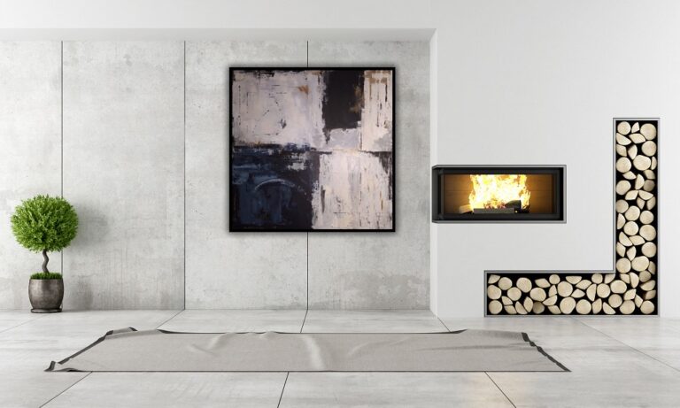 nowoczesne betonowe wnętrze duży obraz abstrakcyjny